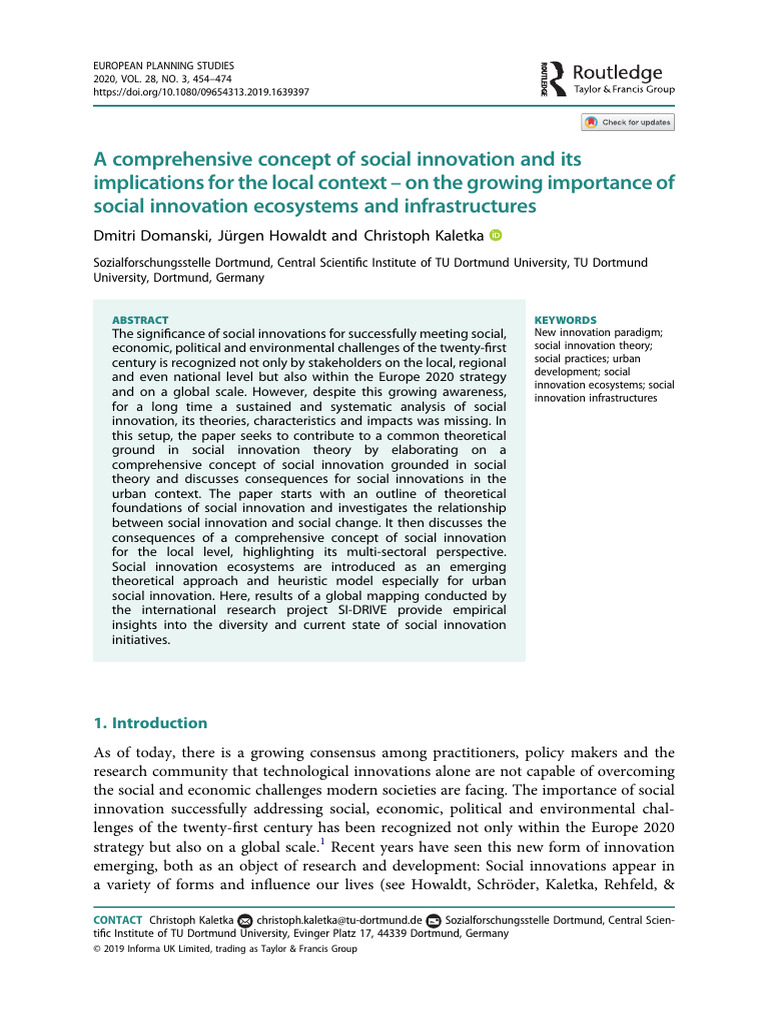 Social Innovation Ecosystems Explained | PDF | Innovation ...