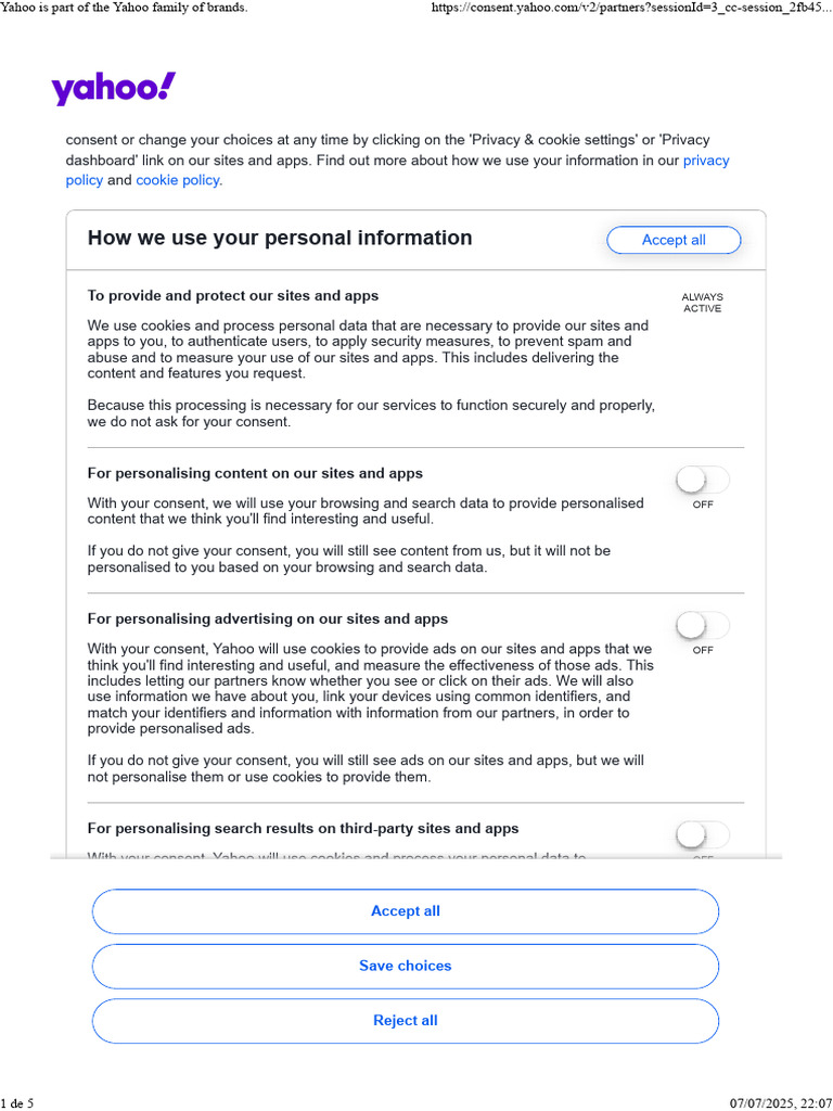 Yahoo Is Part of The Yahoo Family of Brands. | PDF | Http Cookie ...