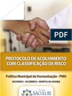 Protocolo Acolhimento Classificacao Risco