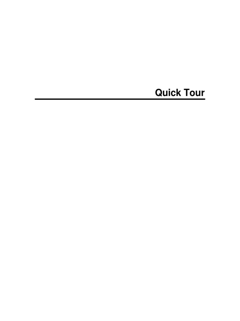 Quick Tour | PDF
