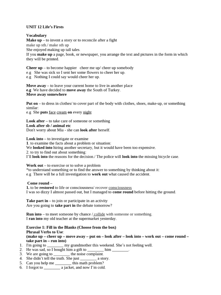 Essential Phrasal Verbs for Everyday Use | PDF | Linguistics
