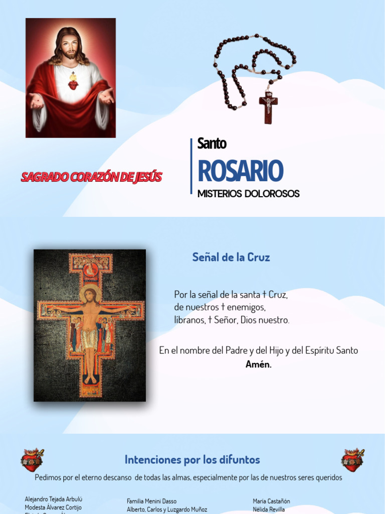 Misterios Dolorosos del Rosario | PDF | María, madre de Jesús | orador ...