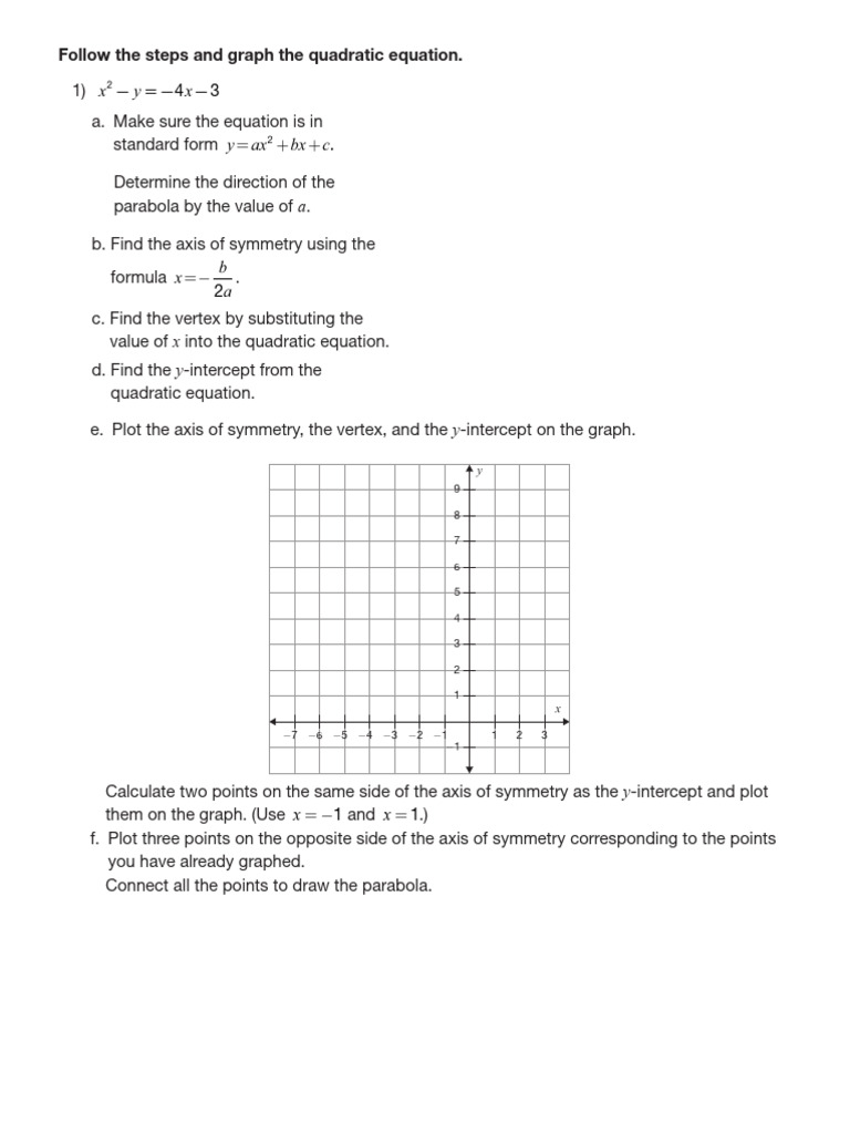 Graphing Quadratic Functions in the Standard Form | PDF | Quadratic ...