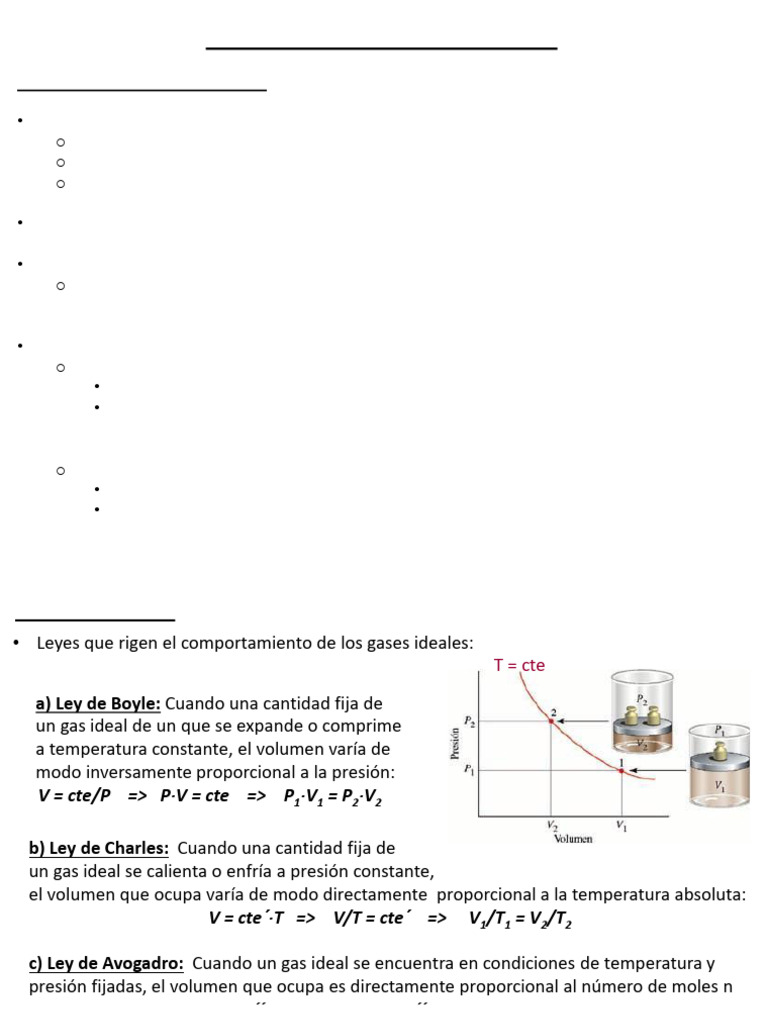 Características y leyes de los gases | PDF | Gases | Fase (materia)