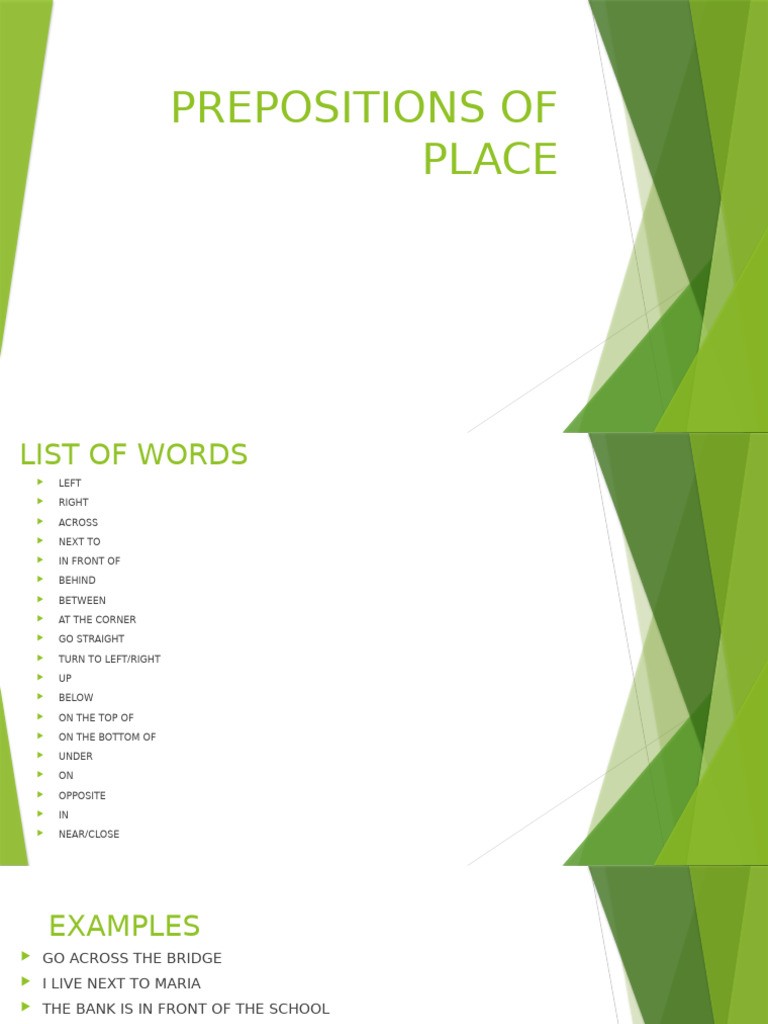 Directions and Positions | PDF