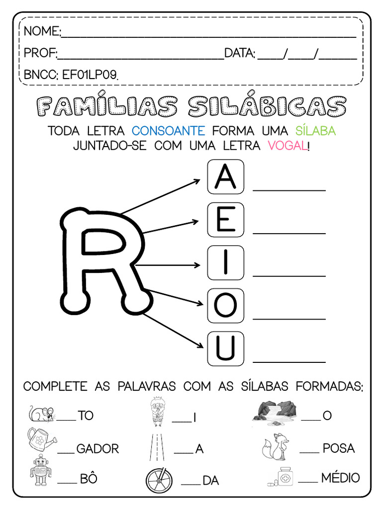 Atividade: Sons da Letra R | PDF