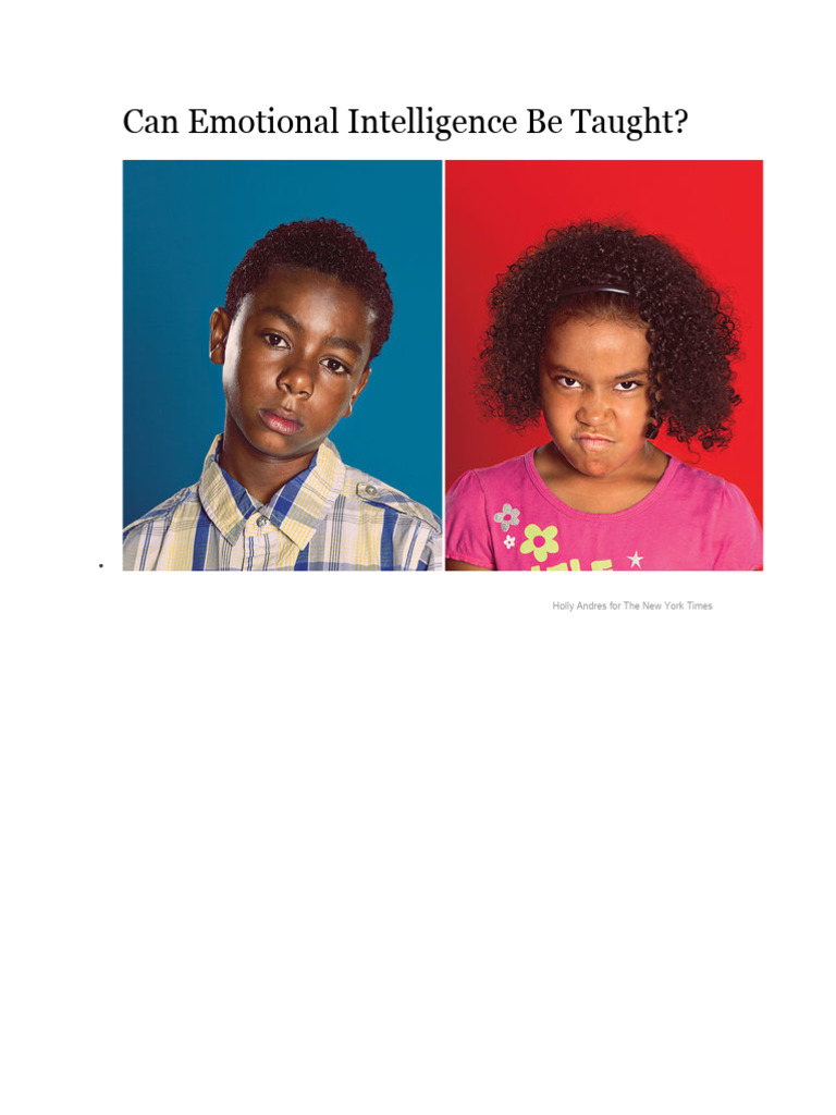 Teaching Emotional Intelligence in Schools | PDF | Emotions | Learning