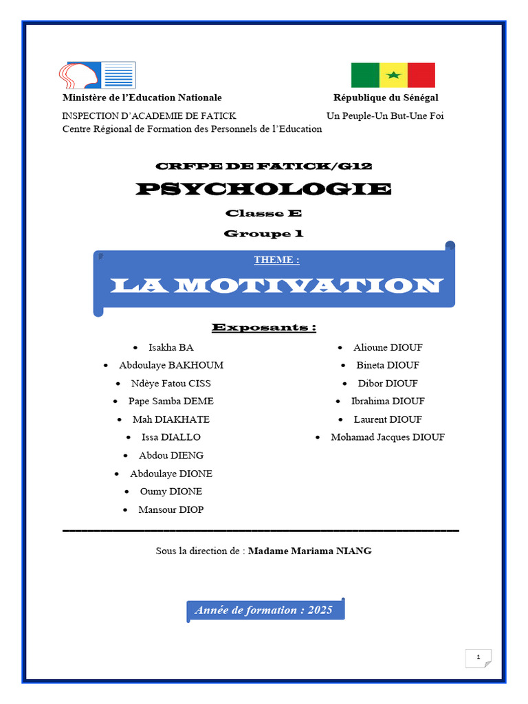 Comprendre la Motivation chez l'Enfant | PDF | Motivant | Motivation