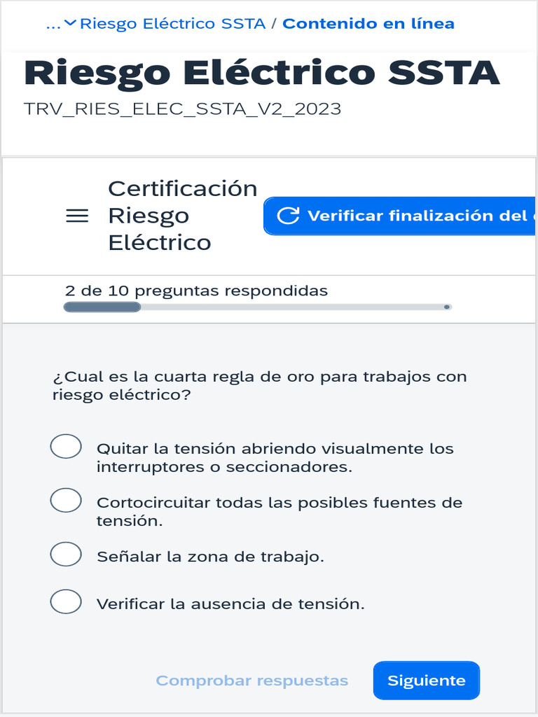 Riesgo Eléctrico: Certificación SSTA 2023 | PDF