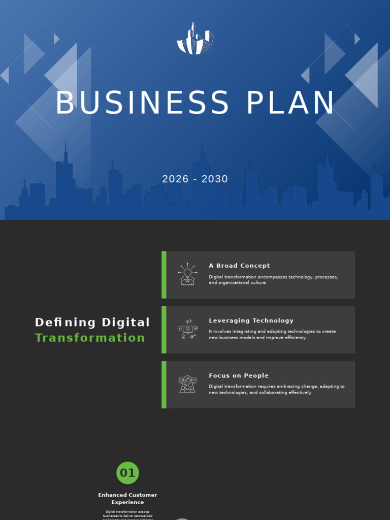 Blue and White Simple Business Plan Presentation | PDF | Business ...