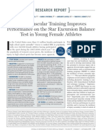 Neuromuscular Training Improves Performance On The Star Excursion Balance Test in Young Female Athletes