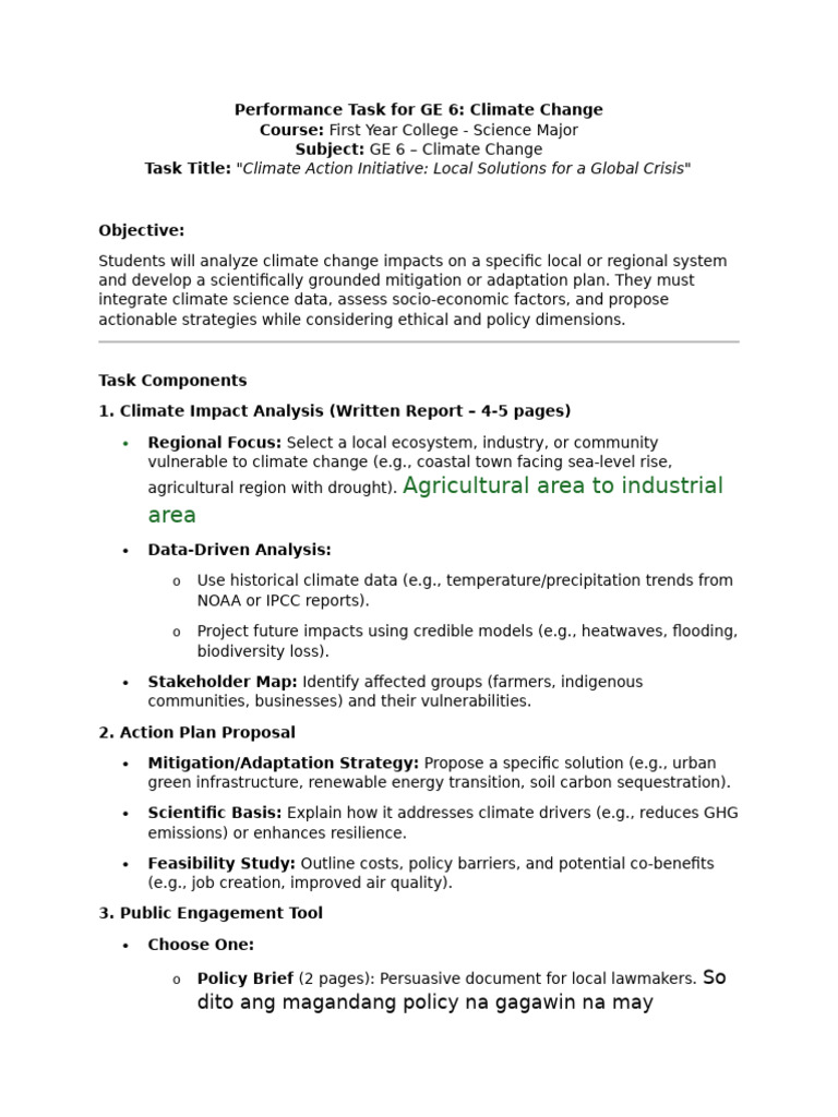 Local Solutions for Climate Action | PDF | Climate Change Mitigation ...