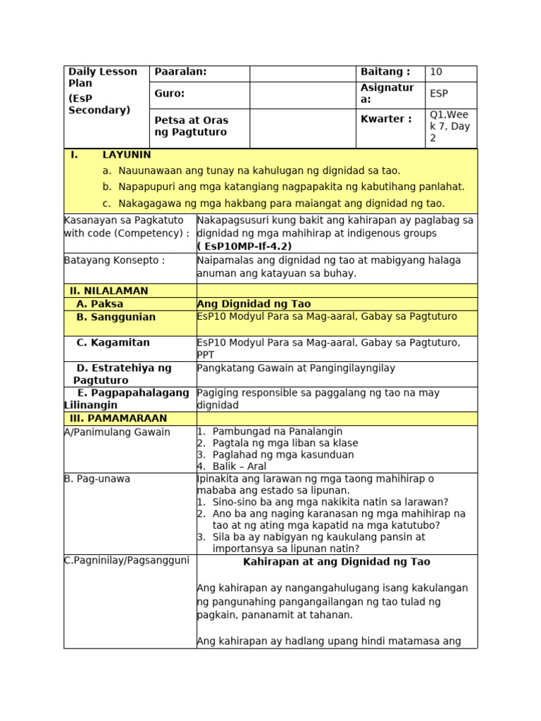 EsP 10 Q1 W7 D2 | PDF