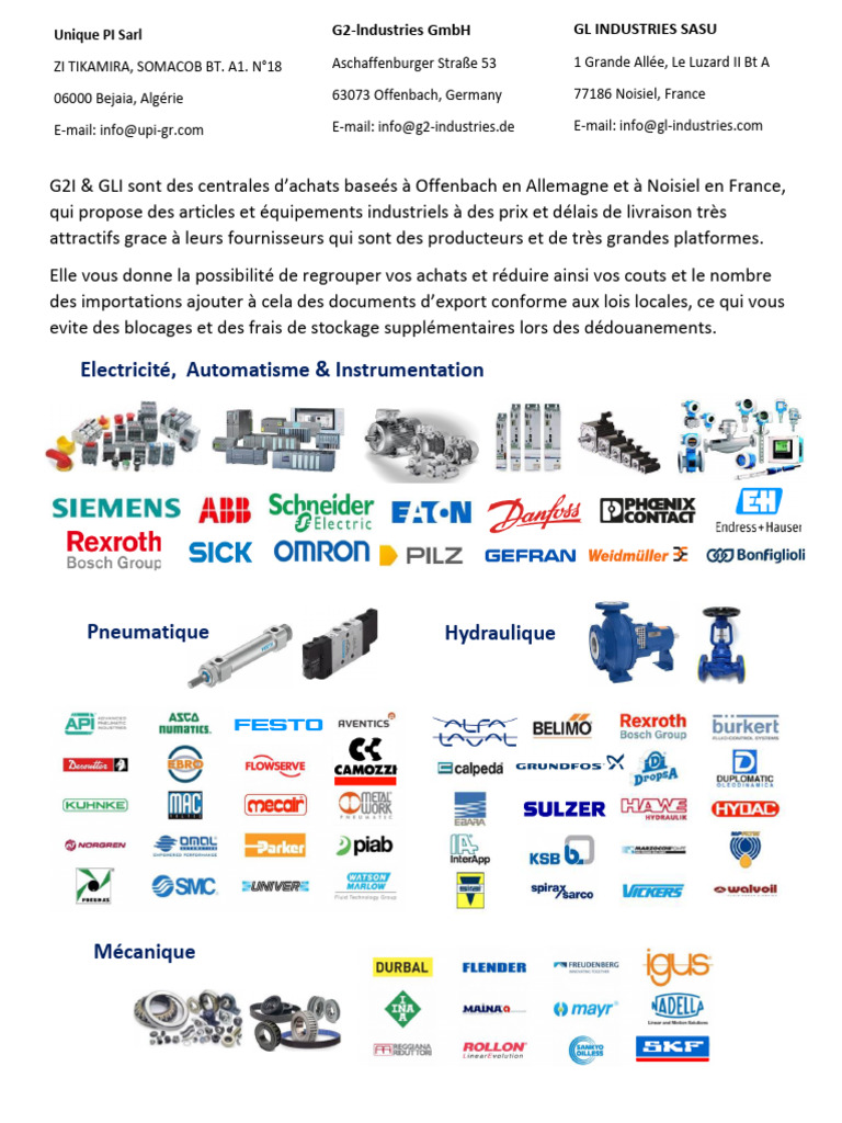 Solutions industrielles G2I & GLI | PDF