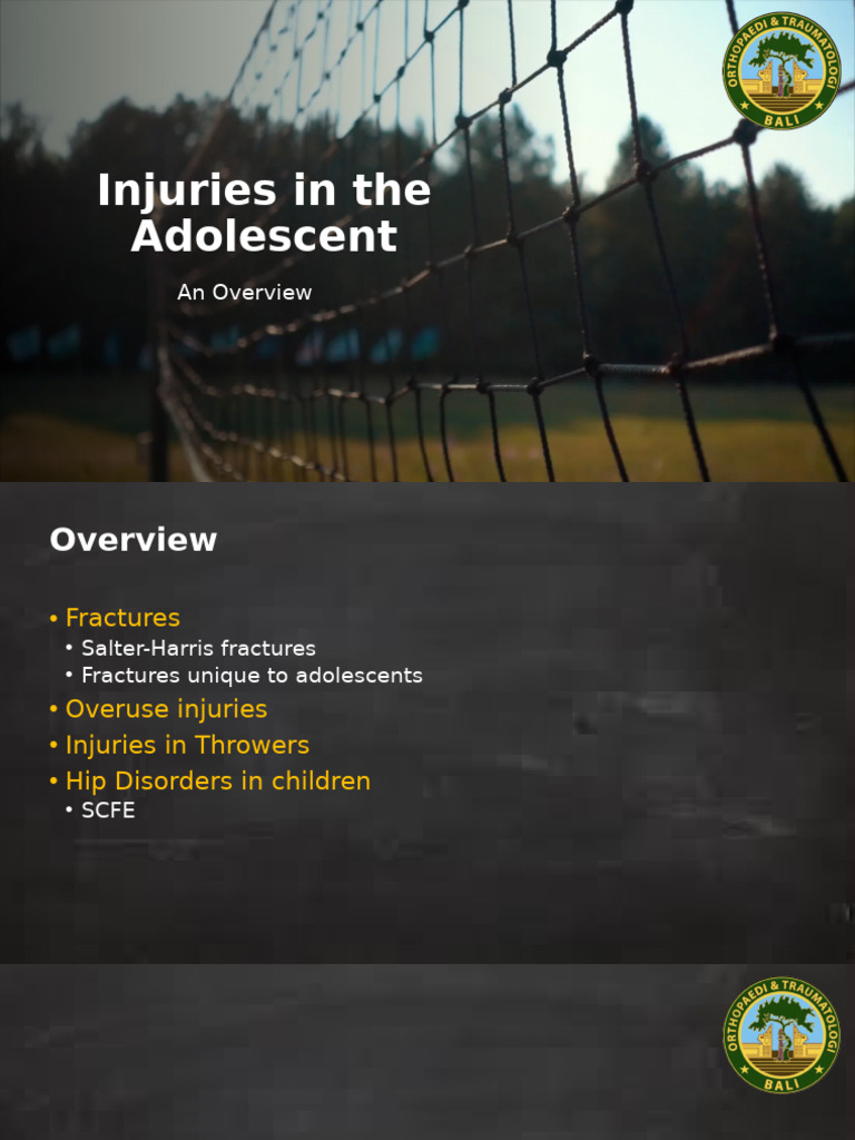 Adolescent Injury Overview: Fractures & Management | PDF | Skeletal ...