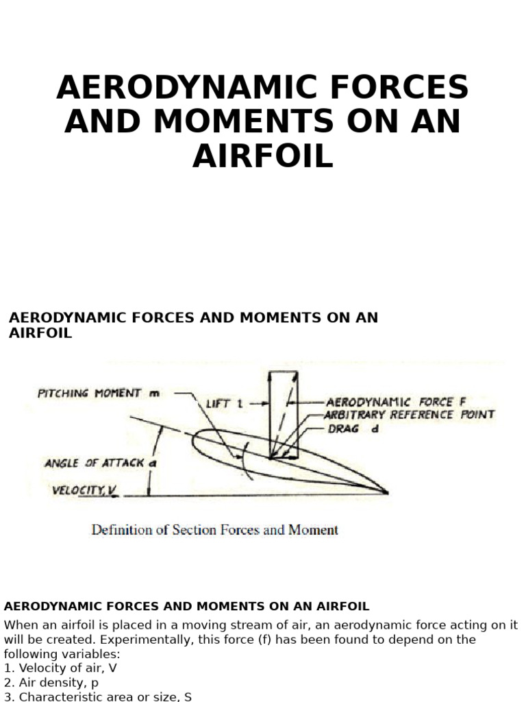 Aerodynamic Forces on Airfoils Explained | PDF | Lift (Force) | Airfoil