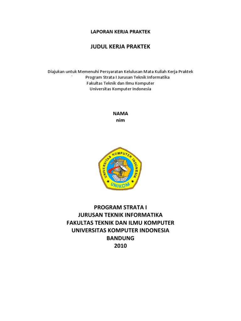 Contoh Laporan Kerja Praktek Gudang
