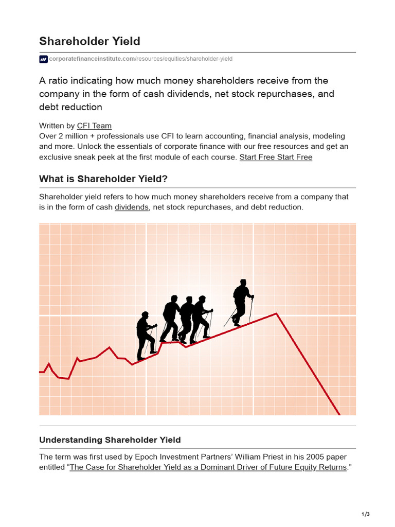 Understanding Shareholder Yield Calculation | PDF | Share Repurchase ...