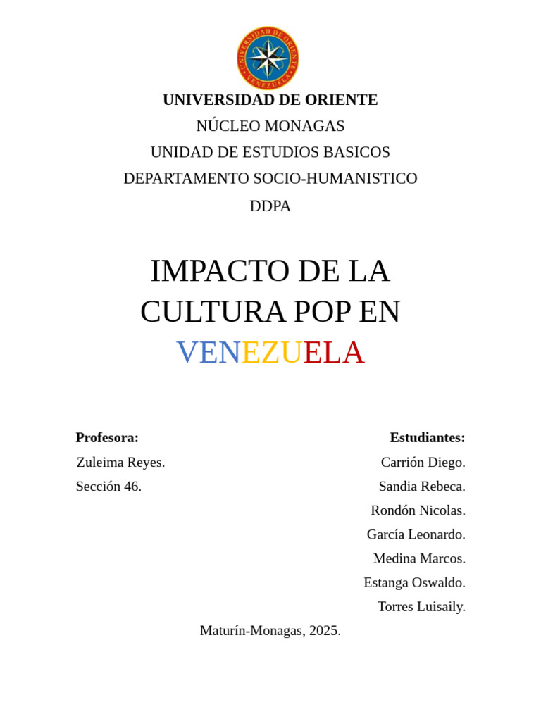 Impacto de la Cultura Pop en Venezuela | PDF | Venezuela | Música pop