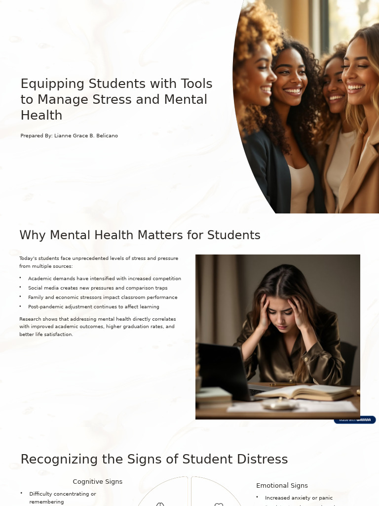 Equipping Students With Tools To Manage Stress and Mental Health | PDF ...