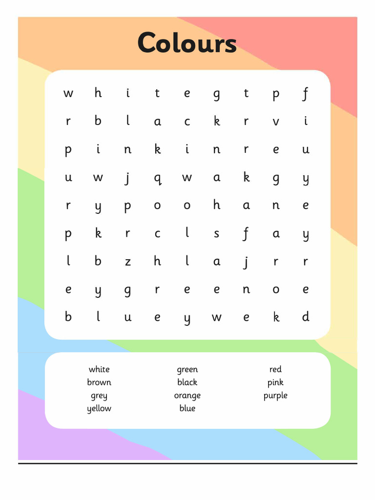 Color Theory Word Search Answers | PDF