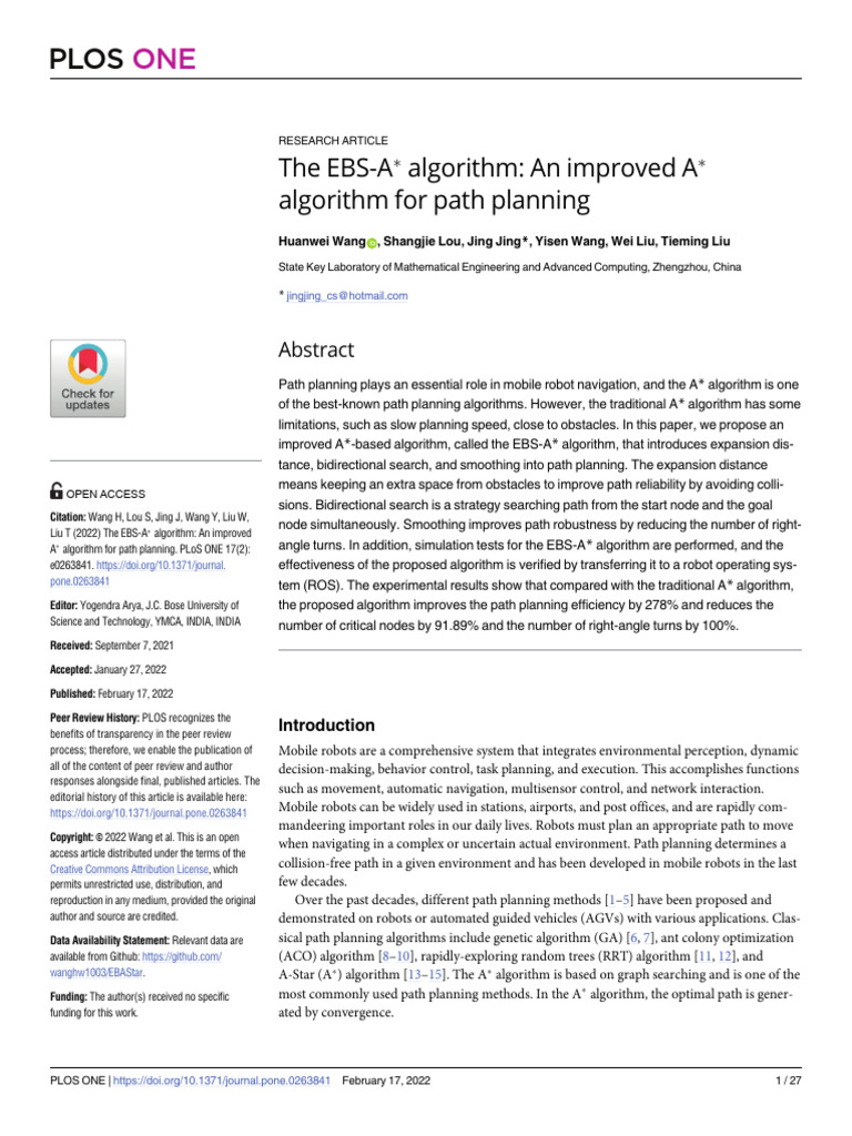 EBS-A* Algorithm for Enhanced Path Planning | PDF | Applied Mathematics ...