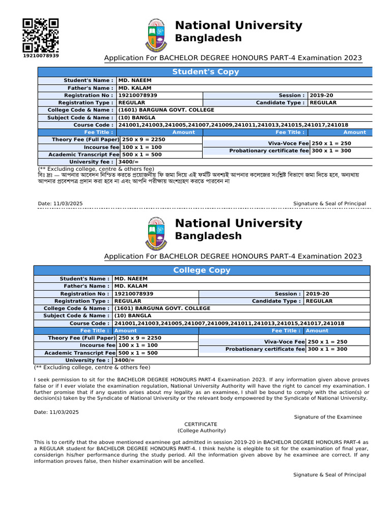 FF Application Form 2019-20 19210078939 | PDF | Thesis | Justice
