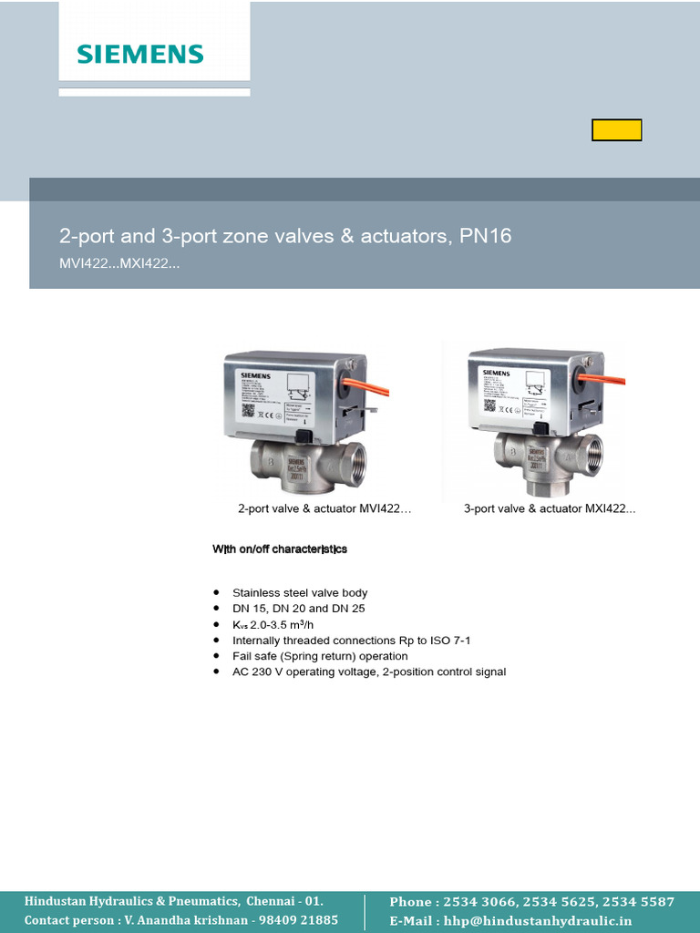 2-Port & 3-Port Zone Valves Overview | PDF | Valve | Actuator