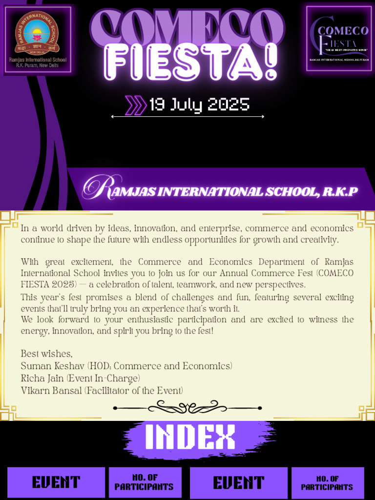 COMECO 2025: Annual Commerce Fest | PDF