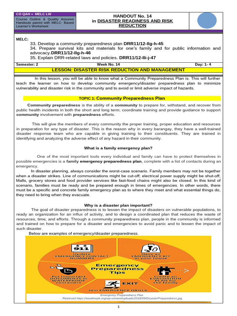 Community Disaster Preparedness Guide | PDF | Emergency Management ...