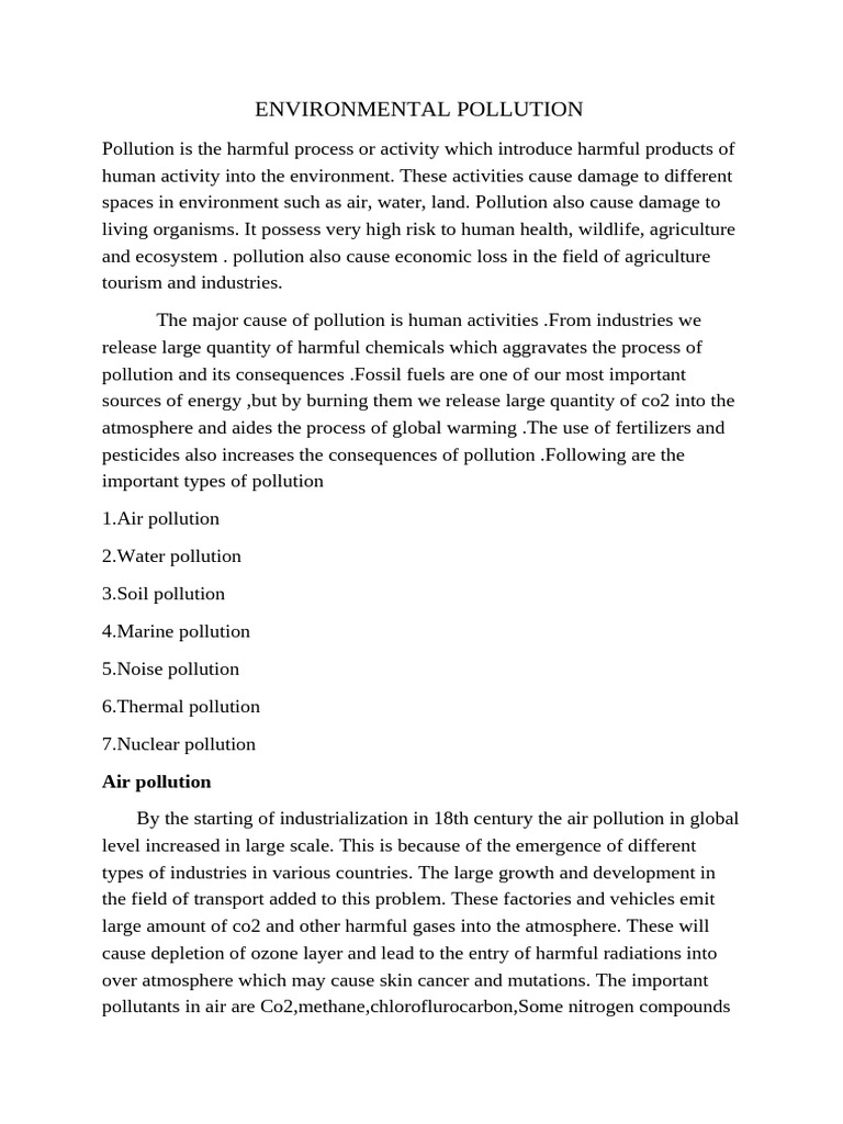 Soil Pollution: Causes and Effects | PDF | Pollution | Soil