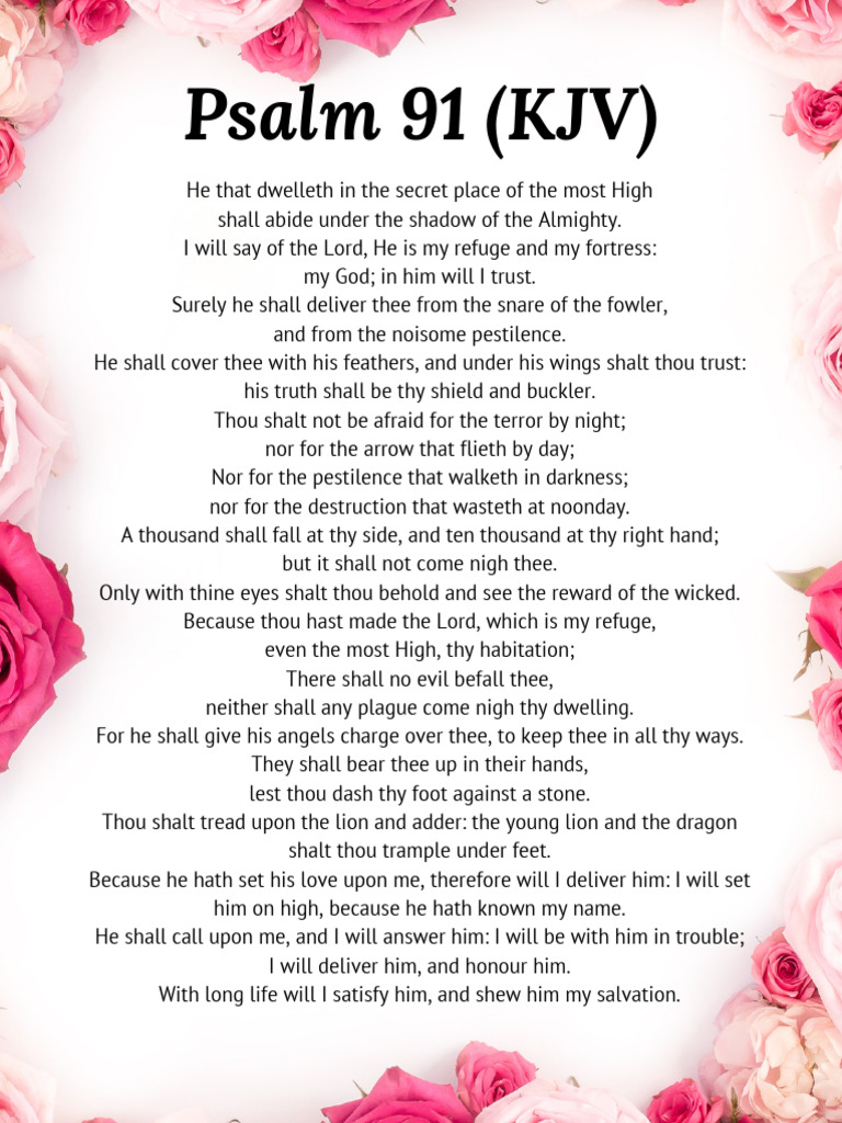 Psalm 91: Prayer for Divine Protection | PDF