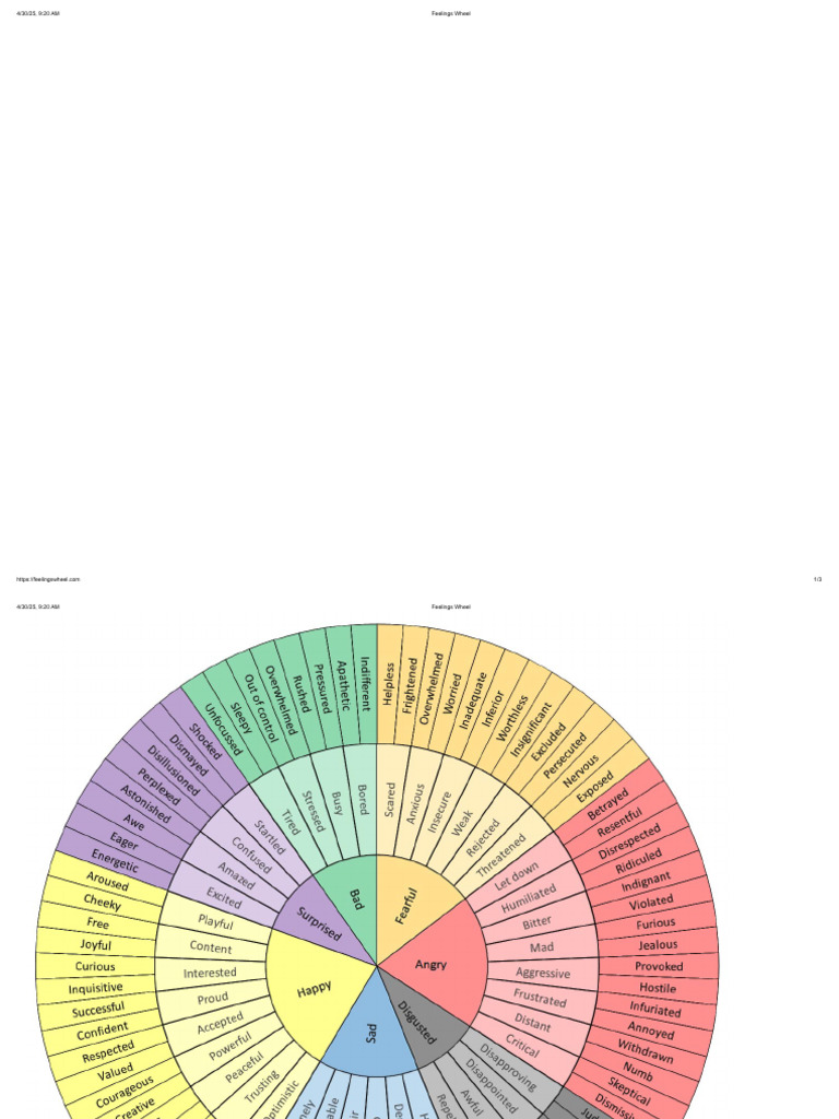 Free Feelings Wheel Resource | PDF