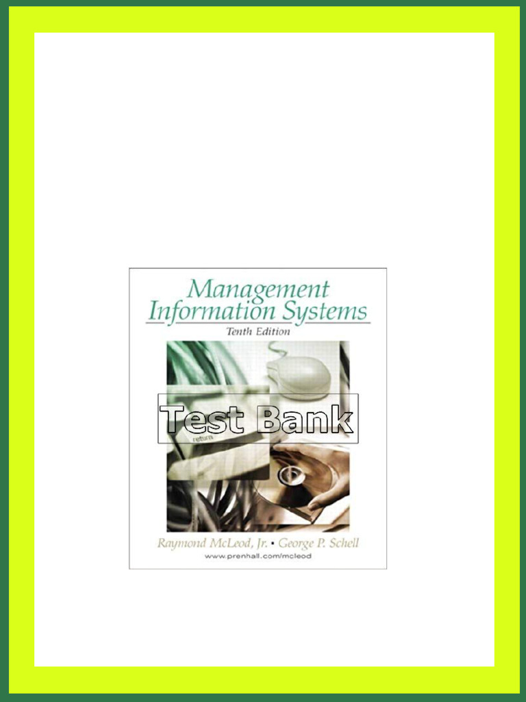 Management Information Systems 10th Edition McLeod Test Bank pdf