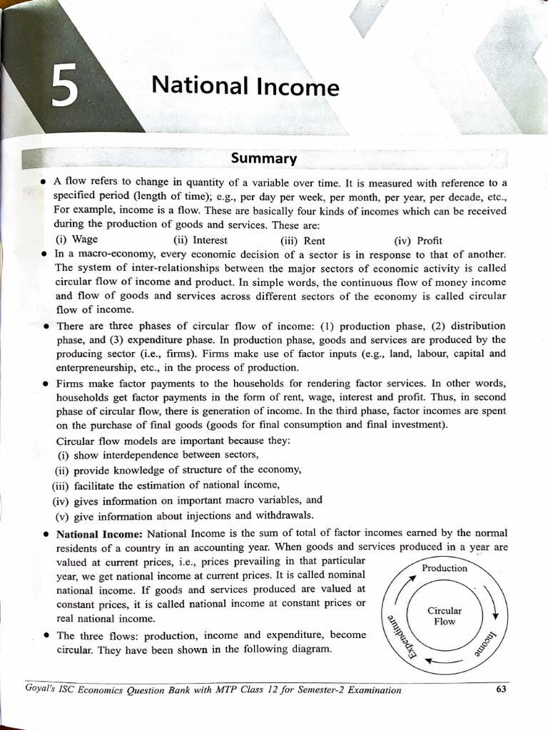 Understanding National Income and Its Flows | PDF | Measures Of ...