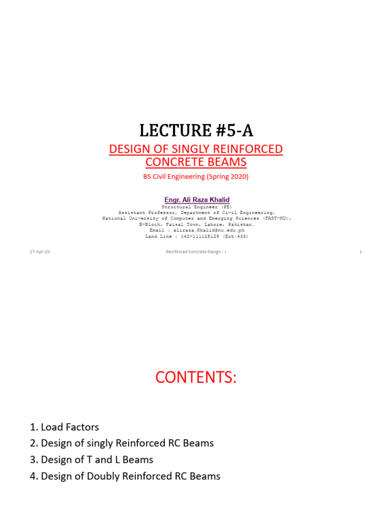 05 - Design of Beams - 5A | PDF | Beam (Structure) | Concrete