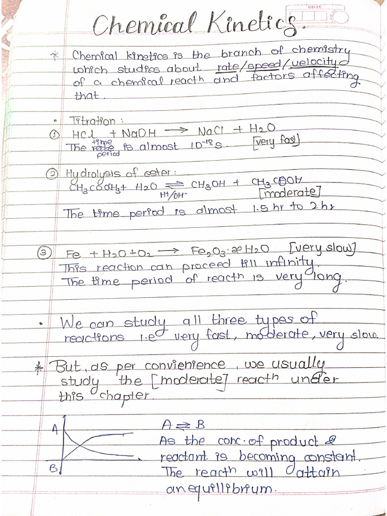 Chemical Kinetics: Reaction Rates Explained | PDF | Change | Applied ...