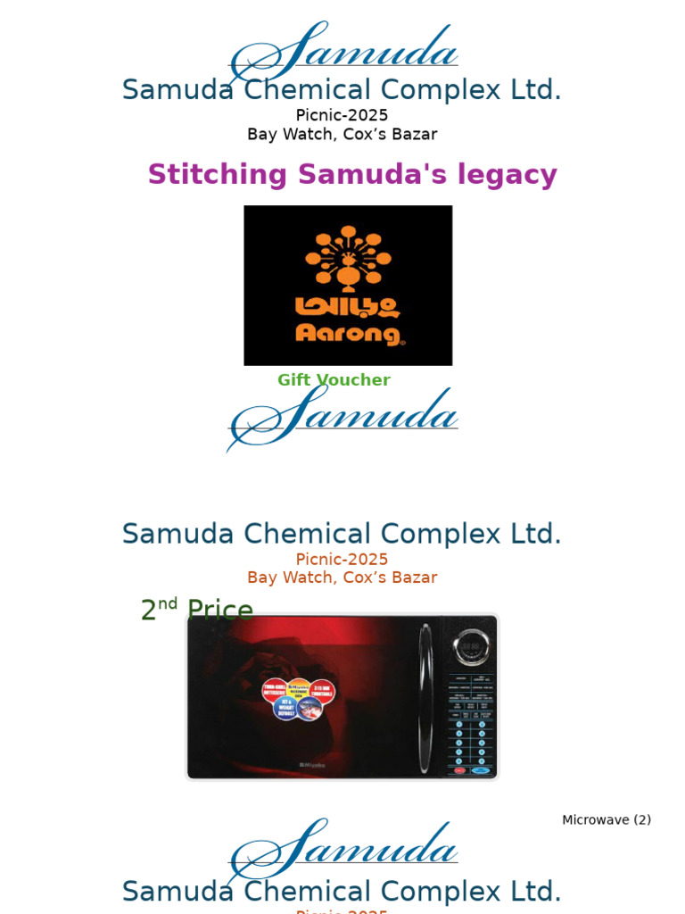 Samuda Chemical Complex Picnic 2025 Prizes | PDF | Corporate Governance