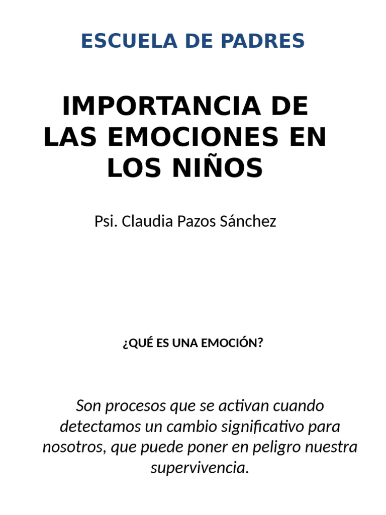 Emociones en Niños: Claves para Padres | PDF | Las emociones | Cerebro