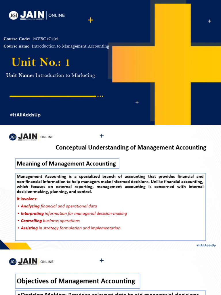 Introduction to Management Accounting | PDF | Management Accounting ...