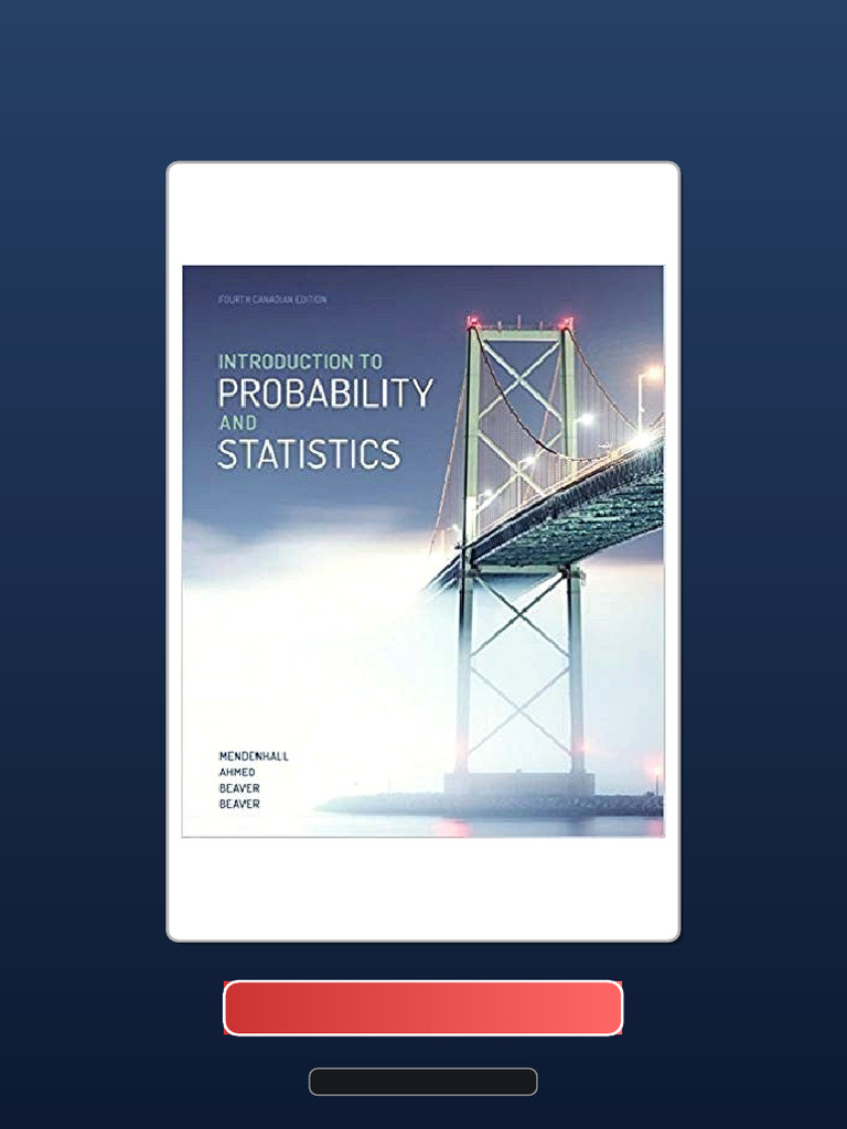 Introduction To Probability and Statistics 4rd Canadian Edition ...