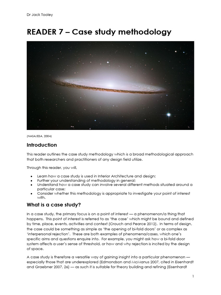 Case Study Methodology in Design | PDF | Methodology | Cognition