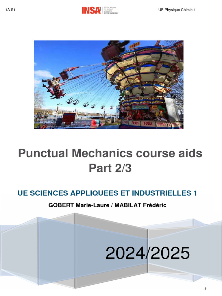 Poly Punctual Mechanics 1A Part 2-24-25 | PDF | Force | Angular Momentum