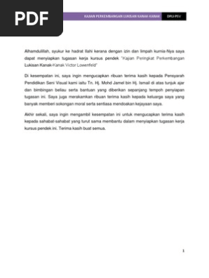 Kajian Perkembangan Seni Kanak Kanak Mengikut Teori Victor Lowenfeld Pdf