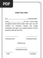 SURAT AKU JANJI PELAJAR