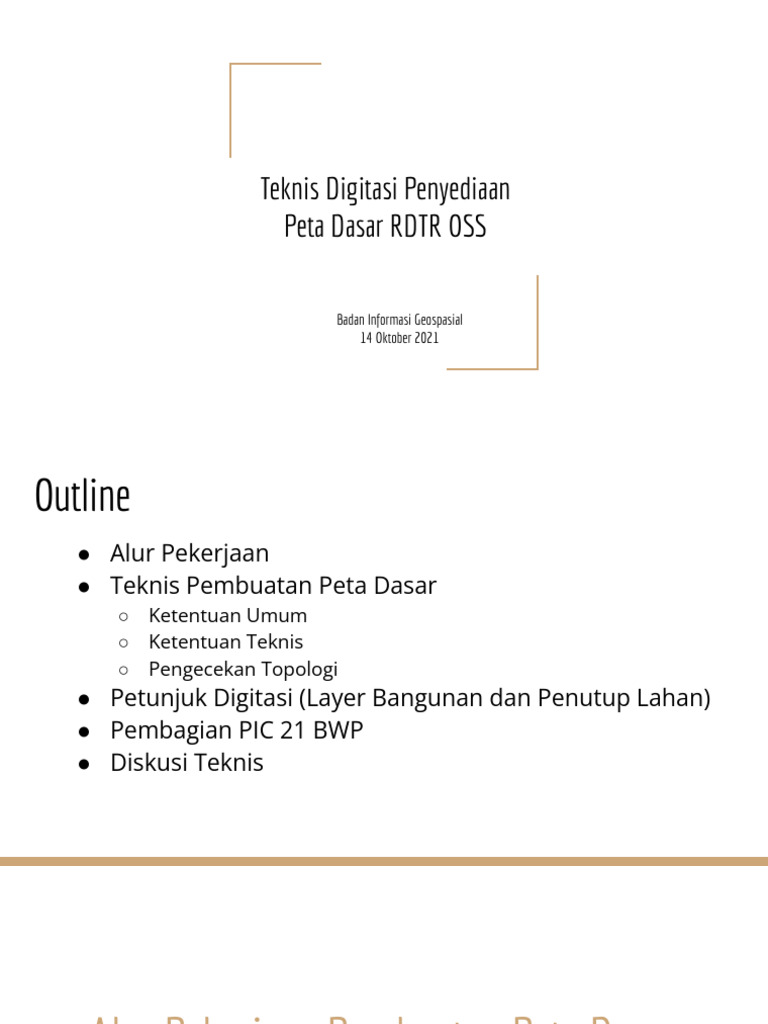 Peta Dasar RDTR: Panduan Digitasi | PDF