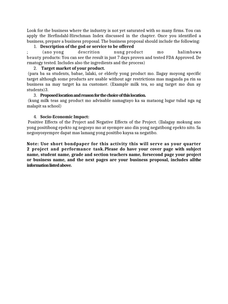 Business Proposal: Socio-Economic Impact | PDF