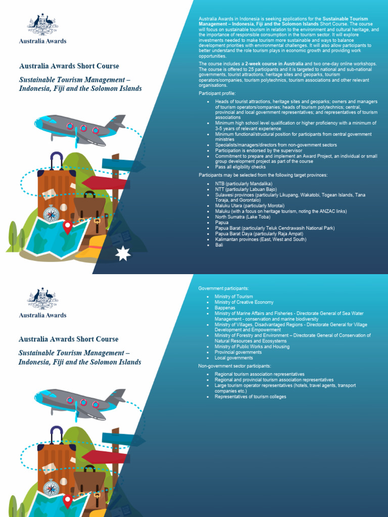 Sustainable Tourism Management Course | PDF | Tourism | Economies