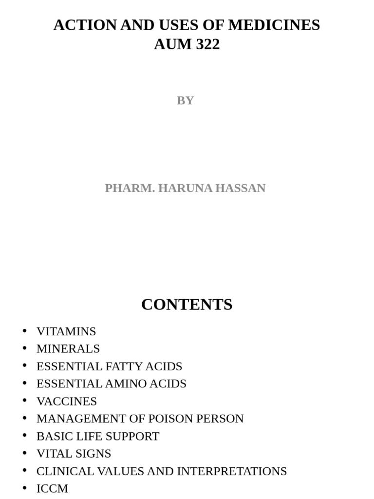 Pharmacolgy 322 (Aum 322) | PDF | Vaccines | Medical Specialties