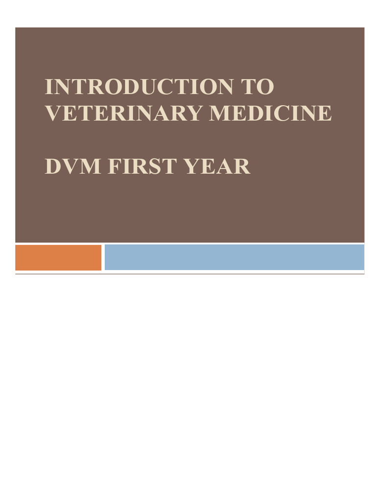 Introduction to Veterinary Medicine | PDF | Ayurveda | Veterinary Medicine